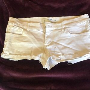 White jean shorts